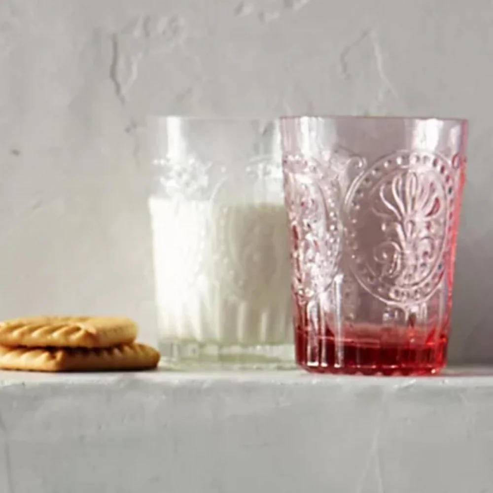 Anthropologie,  Fleur-de-lys clear juice glasses- Last one!